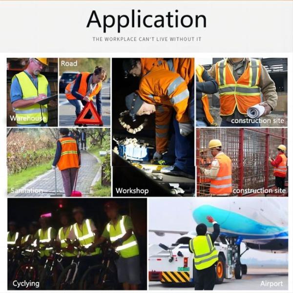 жилета безопасности рабочий-строителя 120gsm куртки рефлектора отражательного облегченные оранжевые