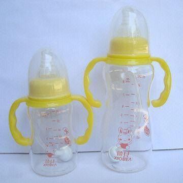 pyrex glass baby milk bottle, Cute or Gourd Shape, Standard Mouth 120ml,250ml