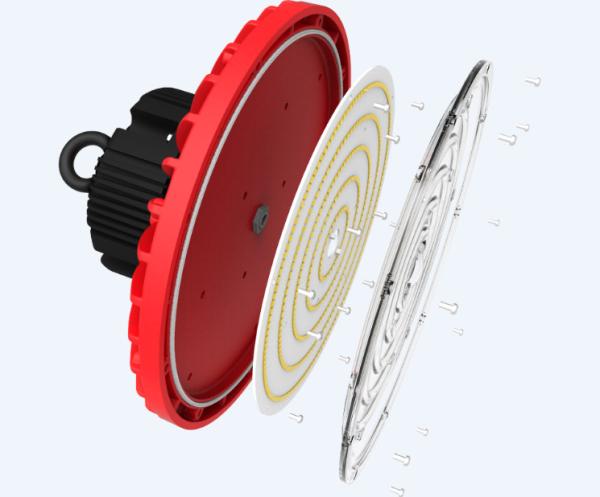 5000K Daylight UFO LED High Bay Light With Emergency 3 Hours ETL DLC