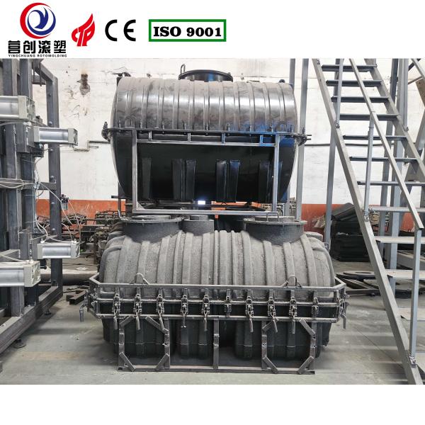 YINGCHUANG High Efficiency Multi-Arm Bi-Axial Shuttle Rotomolding Machine, PLC Automatic Rotational Molding Equipment For LLDPE Plastic Water Storage Tanks