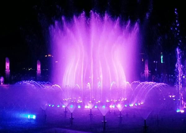 RGB Lighted Music Dancing Fountain For Large Park Decoration 1-100 Meters Height