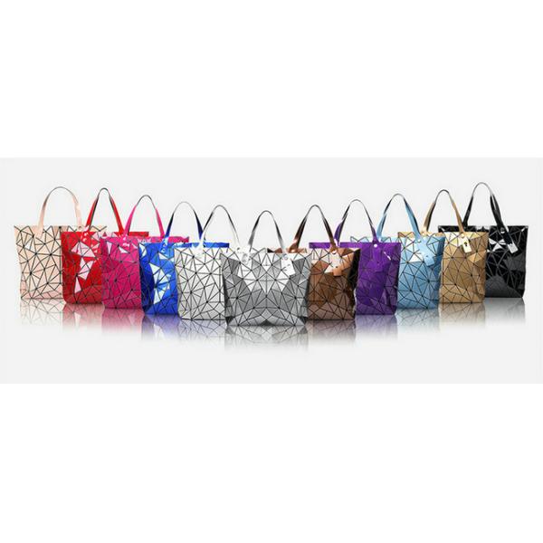 Дамы сумки Tote женщин геометрические большие кожаные лоснистые взваливают на плечи сумку