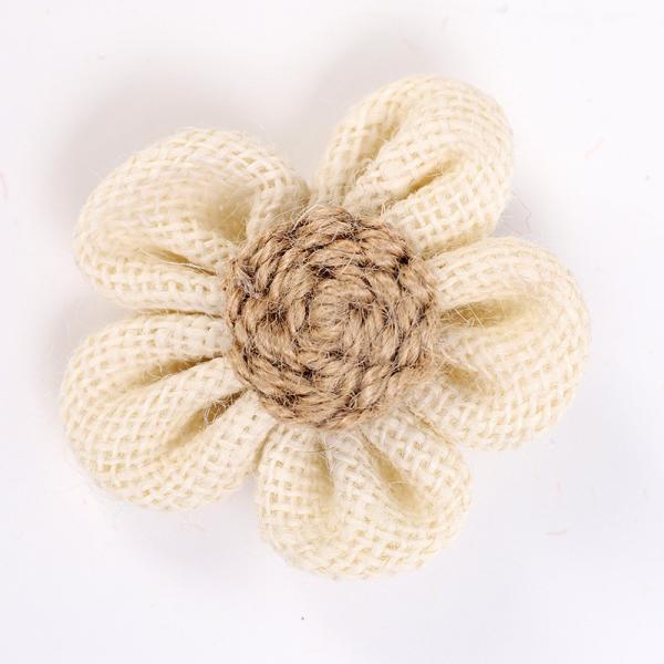 Цветы с 8 см ремнями из лопаток Цветы цветко-оранжевые Цветы из веревки из черного юты