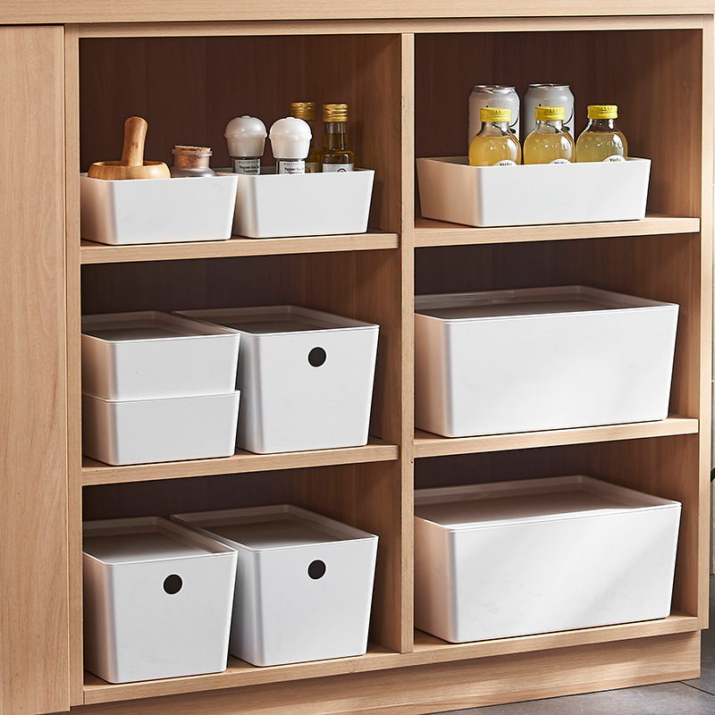 Right Angle Storage Box Plastic Divider Sundry Household Kitchen Desktop Storage Box Clothing Bags Fabric Cabinet Storage Box