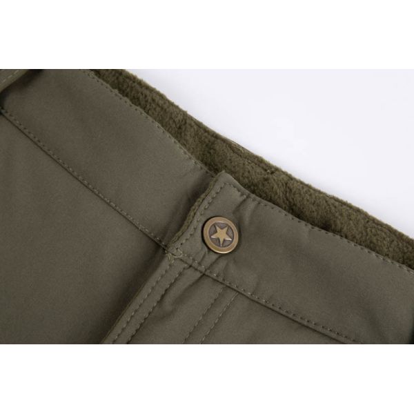 Men's Fleece Lined Outdoor Cargo Pants with Zip Pockets and Stretch Fabric for Comfort