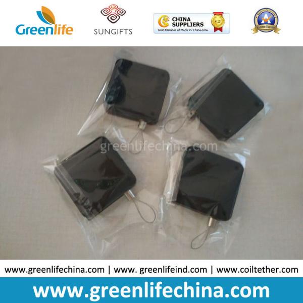 Anti-theft display merchandise tethers Big Square Black Retractable Recoilers