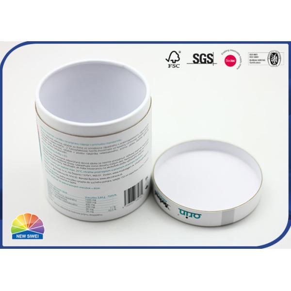 Лоснистая лакируя бумажная упаковывая трубка подгоняла ядр картона качества еды белое