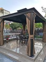 Gazebo extérieur de 10m x 12m double plafond dur de jardin Gazebo en acier et aluminium