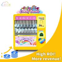 Steel Automatic Chocolate Sugar Beans Dispenser Machine For Shopping Centers