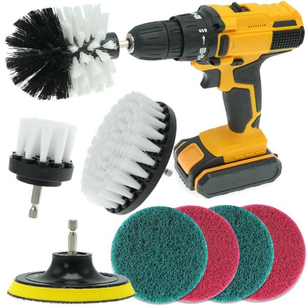 Grout Nylon Brush Drill Attachment Scrubber Self Adhesive