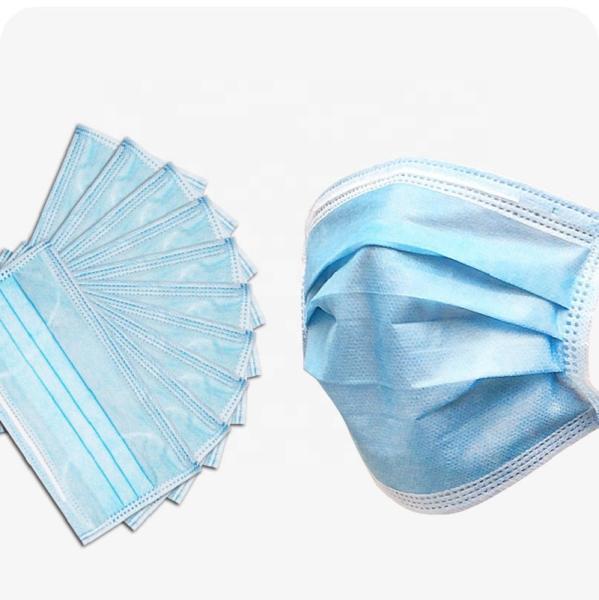 3 Ply Disposable Face Mask Easy Wear Facial Protection For Public Place
