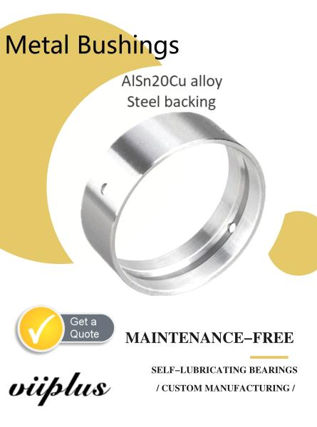 Wrapped Aluminium Steel Shaft Bimetal Bearing Bushes Tin - Plated AlSn20Cu
