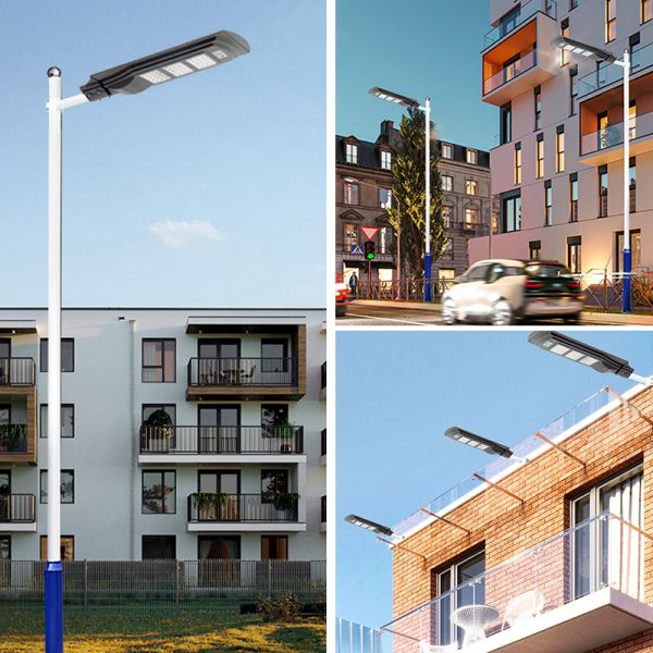 Luces solares de calle para exteriores rurales con sensor de cuerpo humano para el hogar