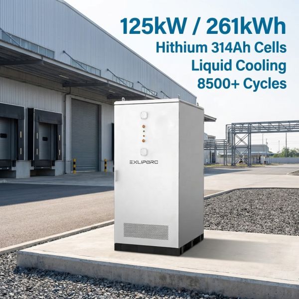 Hithium Cell 125kW 261kWh Liquid Cooling BESS Hithium 314Ah 8500 Cycles Commercial Industrial ESS for Factory Peak Shaving