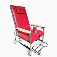Sillones reclinables para pacientes de hospital de acero al carbono con recubrimiento de asiento de cuero