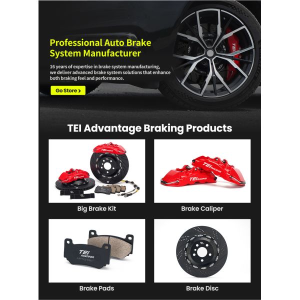 Kit de pinzas de freno TEI P40NS+ de 4 pistones BBK R18/R19 Kit de frenos grandes para Audi A4 B6 B7 B8 B8L B9 B9.5 B10 2000-2025