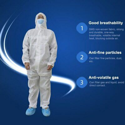 Type 5 6 Disposable Microporous Coverall 65g/M2 With Hood