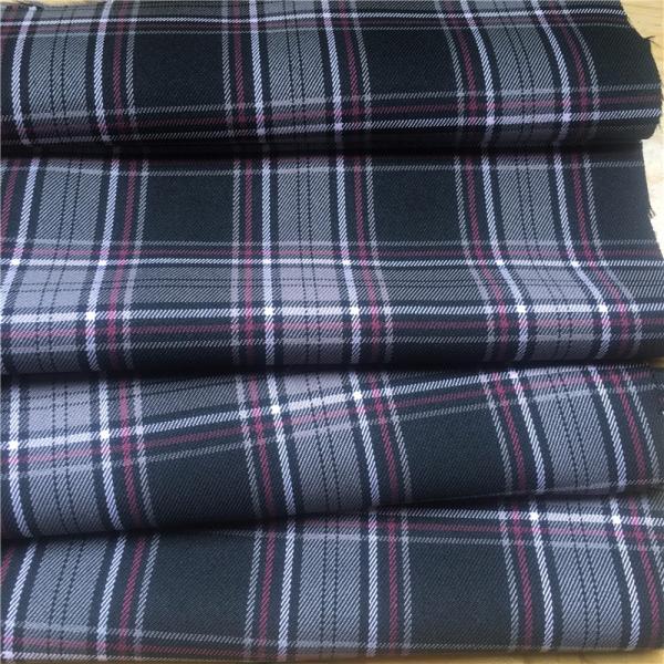 Полиэстерная пряжа, окрашенная в ткань из четырехцветных решетчатых тканей для дамского платья