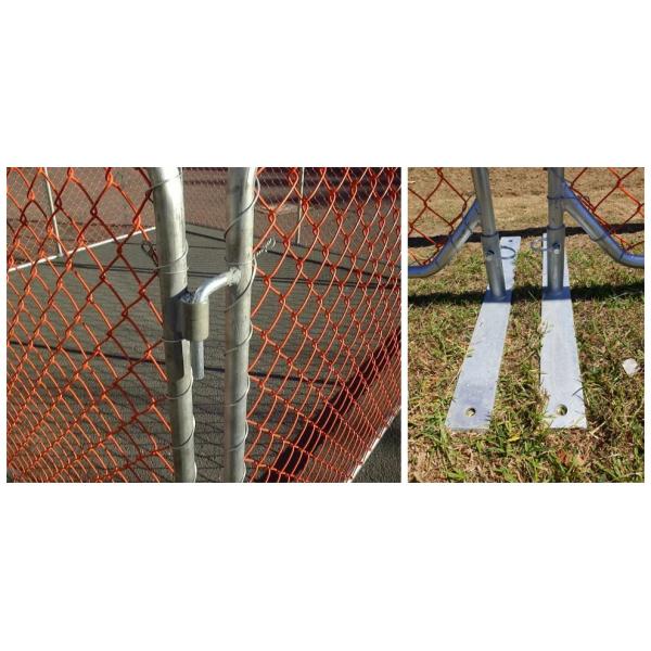 Galvanized Trellis Wire Mesh Security Fence / Chain Link Temporary Fence 2.5mm diameter