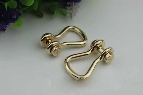Customized high quality zinc alloy 10mm D shape metal strap buckle for handbag