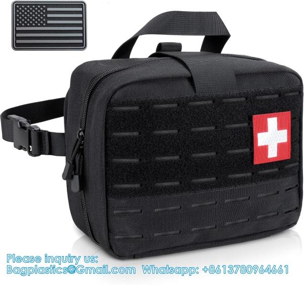 Tactical Molle Medical Pouch Of Upgraded Size, First Aid Pouch Large Capacity IFAK Pouch Molle EMT Pouch Detachable