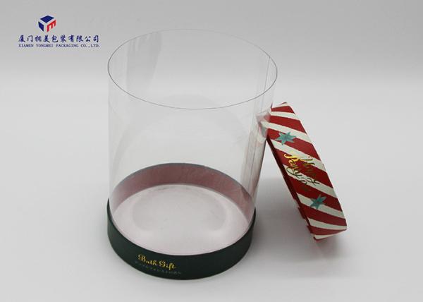 Reusable Clear Plastic Cylinder Packaging Tube Customized Design Hard Paper Covers