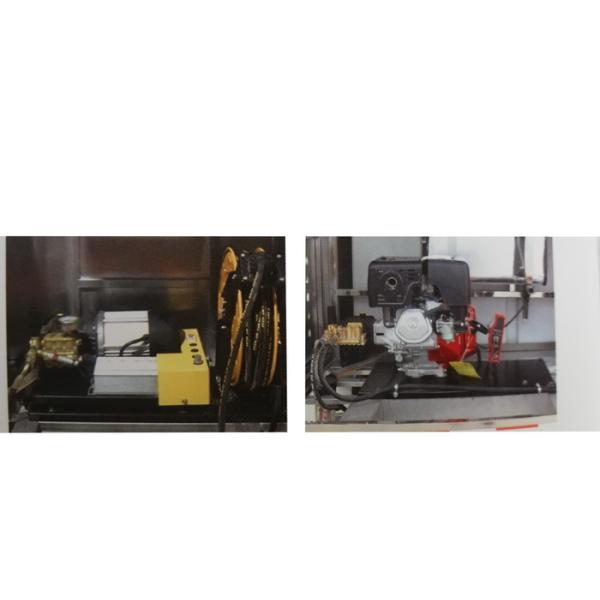 Three Wheel Street Cleaning Vehicles High Pressure Hot And Cold Water