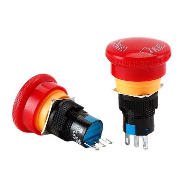 Directly supplied 16mm emergency stop button switch, large head emergency stop button, dedicated for charging piles