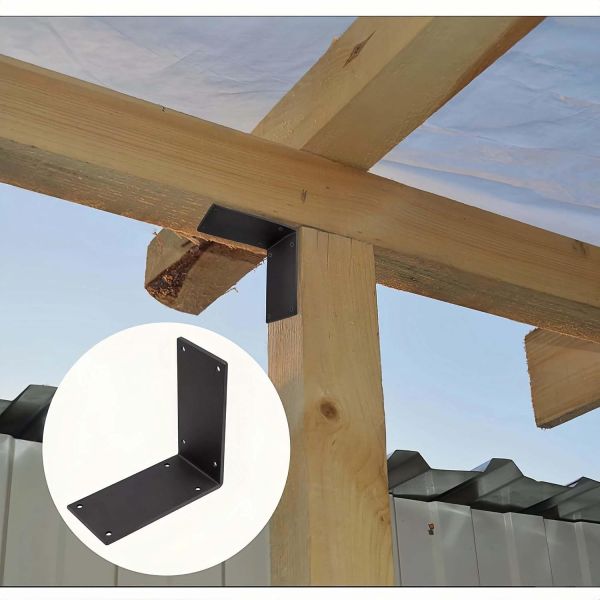 Corner L Brackets for Wood 90 Degree Bracket Corner Brace Bracket for Outdoor Farming, Wood Fence