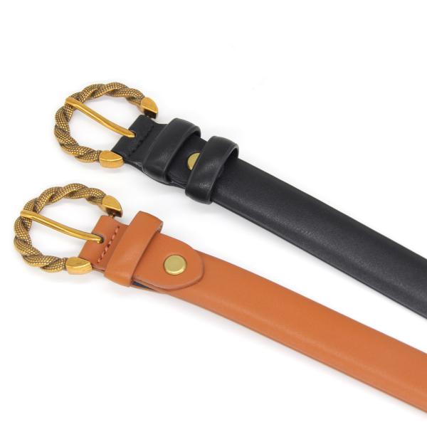 Snake Buckle Ladies Split Leather Belt For Pants Dresses Shorts