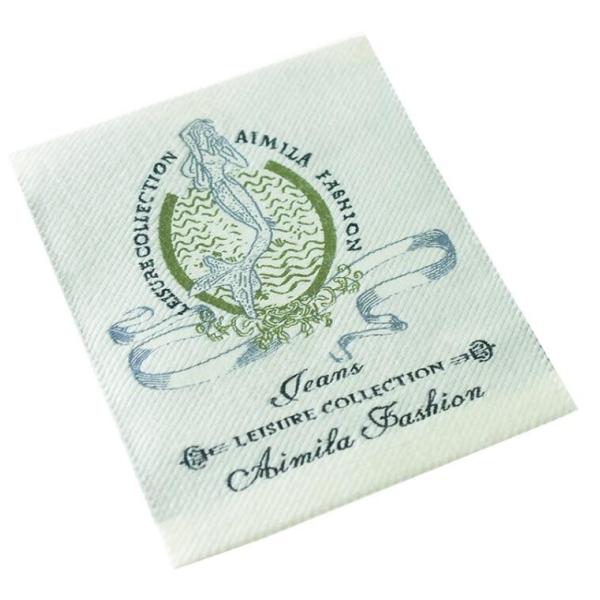 Clothing Brand Name Woven Fabric Labels Fashion Gold Yarn Wholesale Apparel Labels