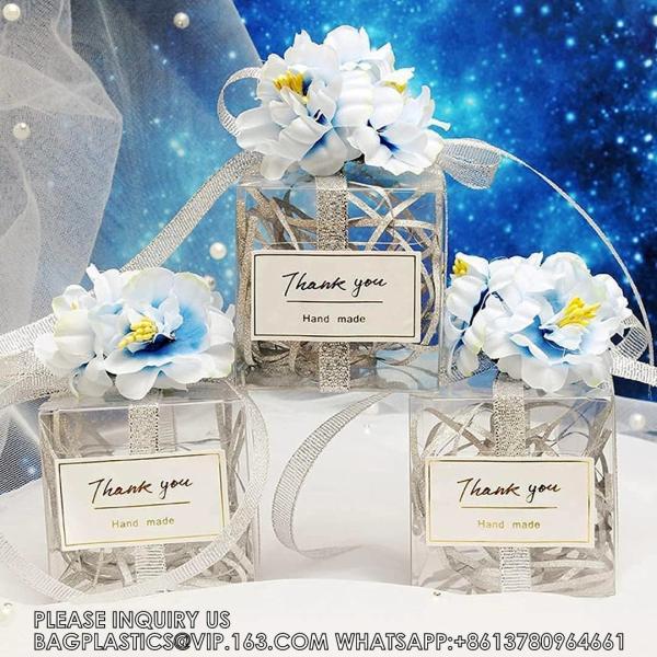 Clear Boxes For Favors 4 X 4 X 4 Inch Clear Gift Boxes For Party Favors Cupcake Macaron Candy Cookies Ornament Gifts