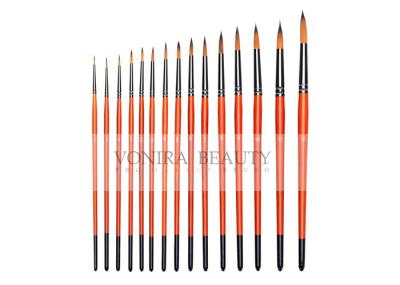 escovas de pintura redondas profissionais do corpo 15Pcs para a pintura da cara do guache da aquarela do óleo