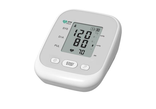 Os ABS do LCD armam o monitor da pressão sanguínea do punho, monitor plástico da pressão sanguínea de úmero