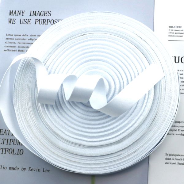 20mm 25mm 100% Polyester 100 Meters Blanks Sublimation White Ribbon For Lanyard