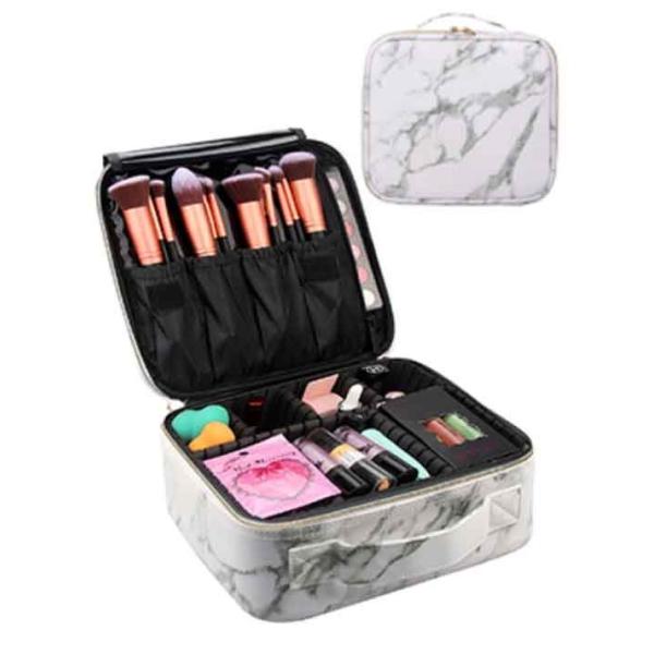 Marble Pattern Makeup Artist Organizer Bag W23cm