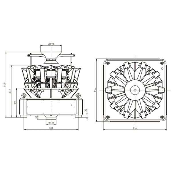 Weigher хоппера 0.3L Multi главный
