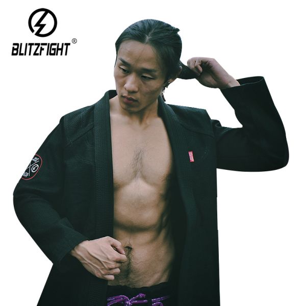 Kimono de judo noir en bambou, 100% coton, vêtements de judo, service OEM