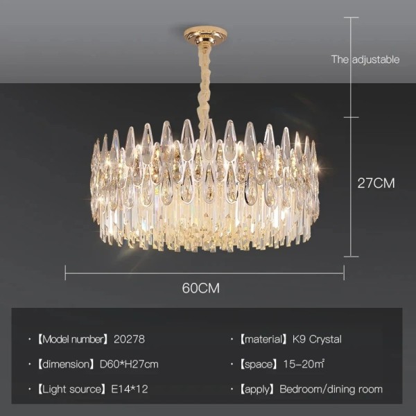 Duplex Building Living Room Chandelier Building Stairway Long Chandelier Luxury Crystal Lamp(WH-CY-269)