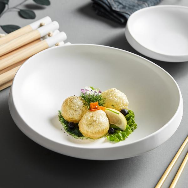 Creative Personality Porcelain Salad Plate OEM Accpetable