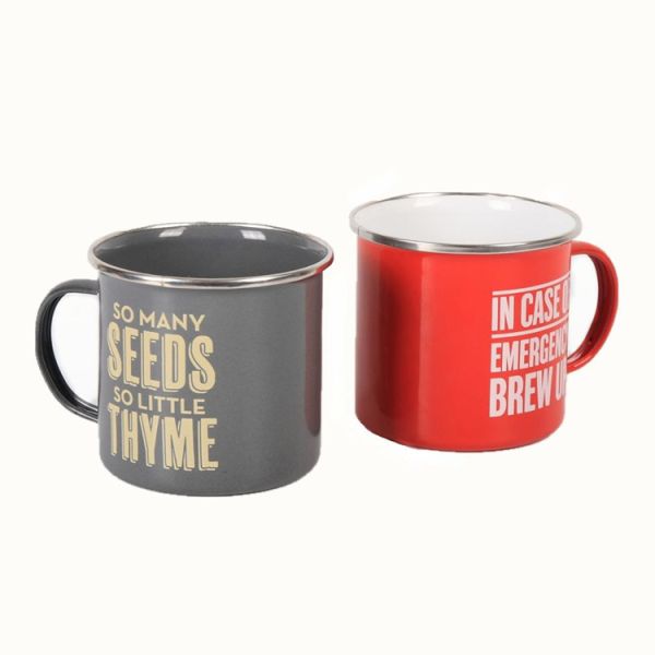 80000pieces Year Metal Steel Enamel Coffee Tea Mugs Customized Logo Printing Durable And Practical Camping Mug