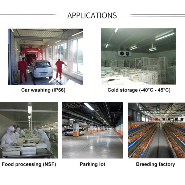 Dimmable Waterproof Dustproof Pressure Proof Vapour Proof LED Vapor Tight Tri-proof Linear Light fixture