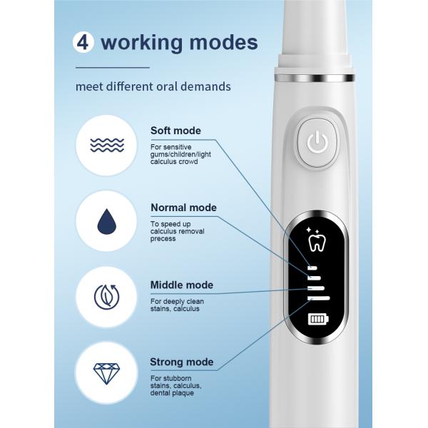 Переносное путешествие Ультразвуковое калькулирование Удаление пятен Зубной камень Ультразвуковое очиститель зубов