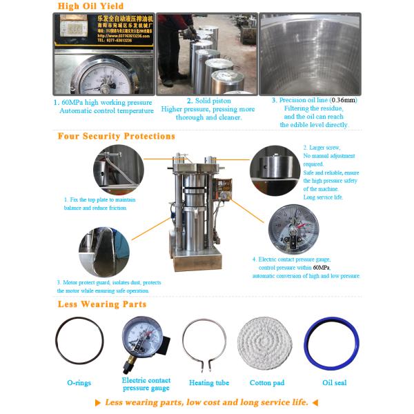 Пресса прочной машины прессы масла сезама экстрактора гидравлического масла холодная/горячая