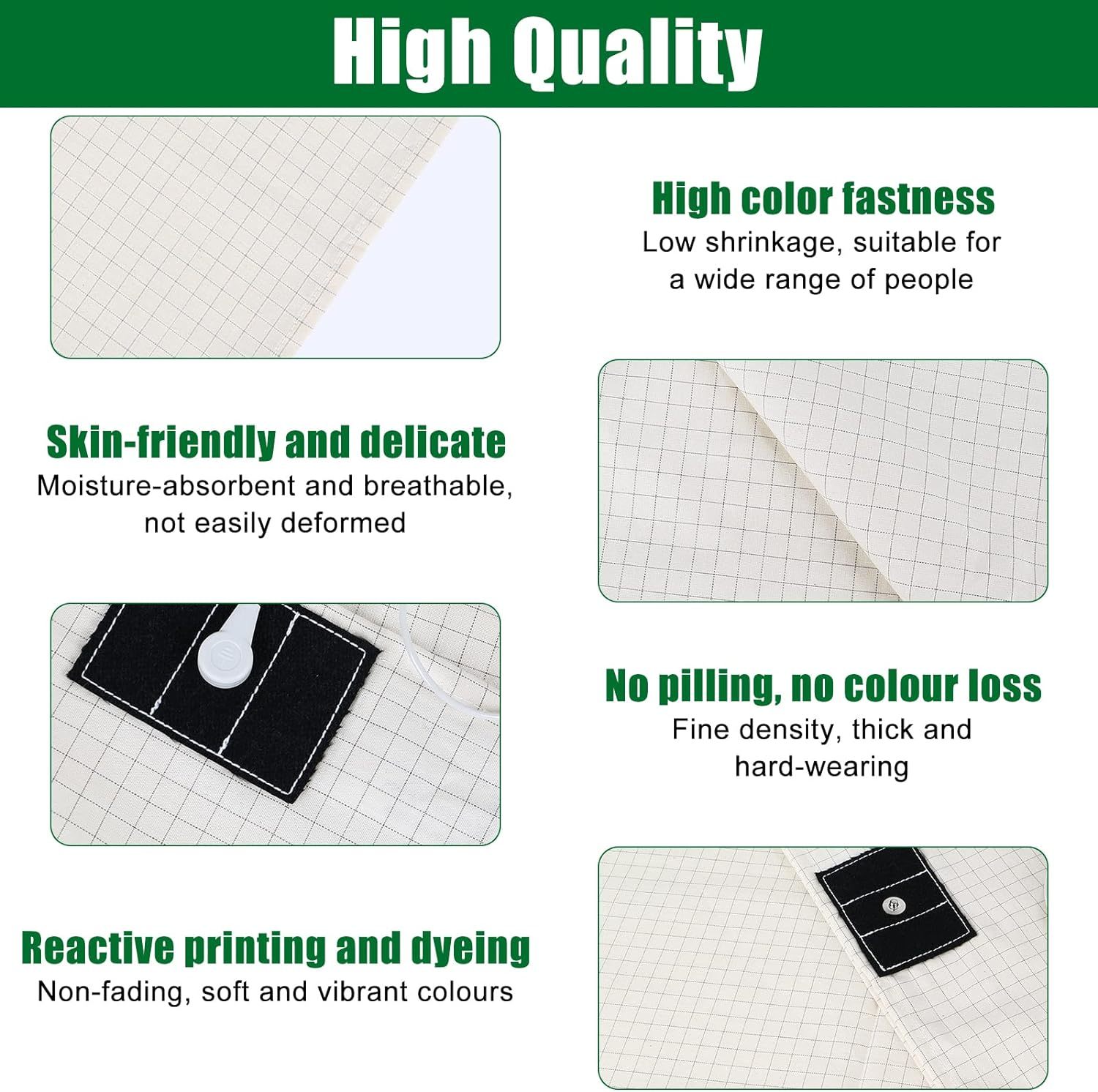 Earthing Grounding Sheet for 10% Silver Fiber and 90% Cotton 5MM Grid for Sleep Improving