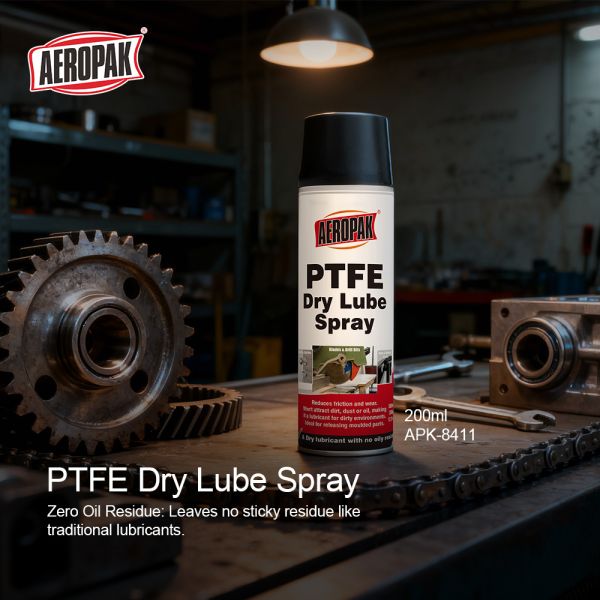 AEROPAK Penetrating PTFE Dry Lube Spray Lubricant 200ml Aerosol Special Formula Reduce Corrosion Friction Wear Waterproof High