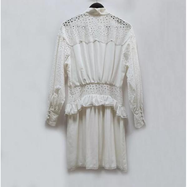 Lyocell Twill 100 Tencel Fabric Women Long Sleeves Midi Dress 100cm Length