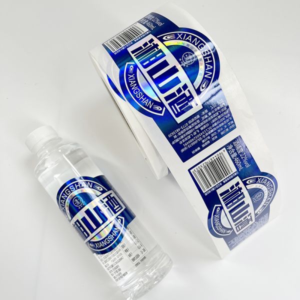 Wholesale Customized Waterproof Printing Water Wine Beer Vodka Drinks Bottle Packaging Label Roll Beverage Bottle Sticker Logo