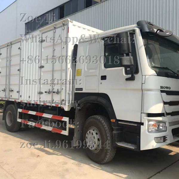 Caminhão pesado Lorry Van Goods da caixa do caminhão 290HP da carga do dever 4x2 da luz de Sinotruk HOWO
