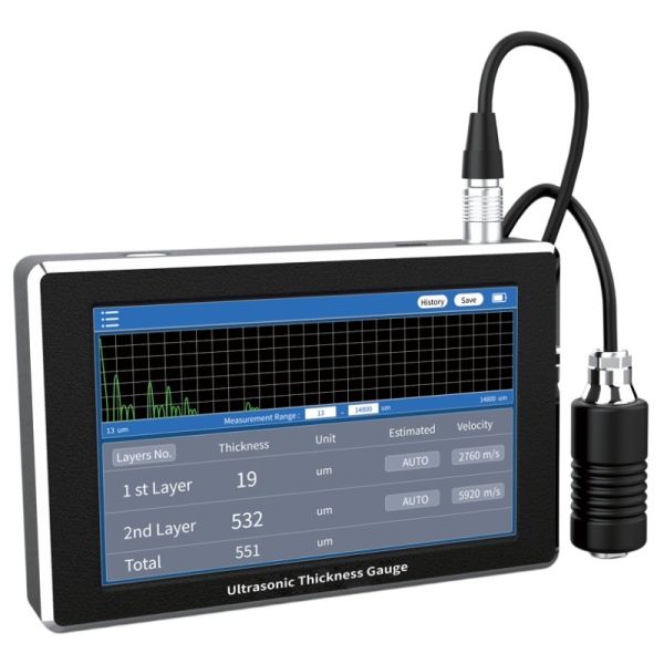 86216 Multilayer Ultrasonic  Coating Thickness Gauge with Micron-Level Accuracy and High-Definition IPS Color Display